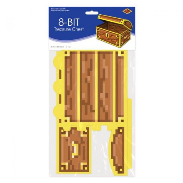 8-Bit Pirate's Treasure Chest Decoration - 20cm