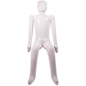 White Lifesize Inflatable Seated Doll For Decoration - 144cm