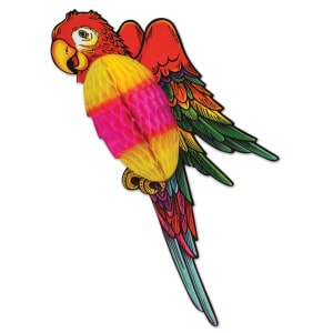 Honeycomb Body Colourful Parrot Decoration -43cm