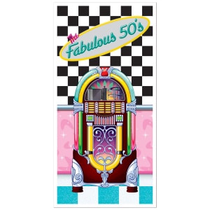 Fabulous 50's Soda Shop Door Cover - 76cm X 1.83M