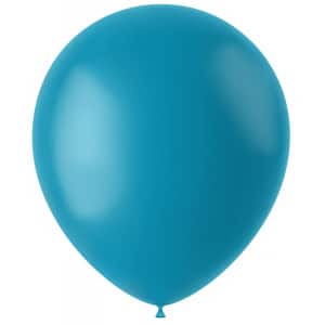 100 x Calm Turquoise Deluxe Matt Party Balloons - 33cm