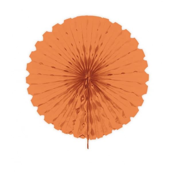 Salmon Pink Honeycomb Hanging Fan Decoration - 45cm