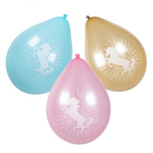 6 x Magical Unicorn Deluxe Party Balloons 25cm