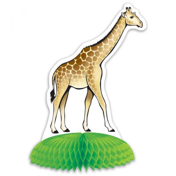 8 X Safari Animal Mini Table Decorations - 7.5cm -14cm