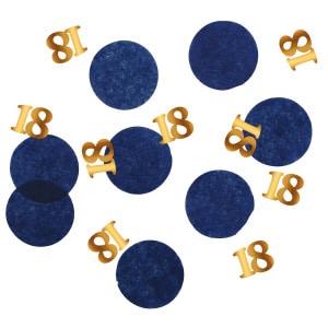 18th Celebration Elegant True Blue Table Confetti - 25g