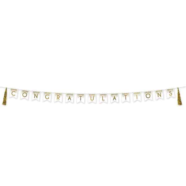 Congratulations Letter Pennant Flag Banner - 4m