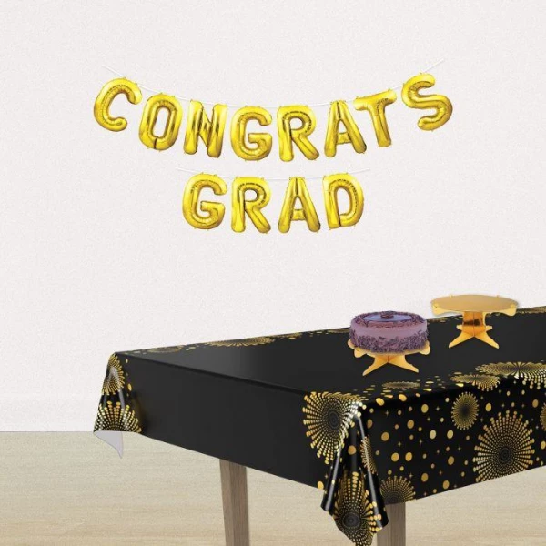 "Congrats Grad" Celebration Foil Balloon Streamer - 365cm