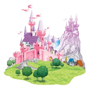 Princess Fairy-tale Castle Insta Mural Scene Setter - 150cm