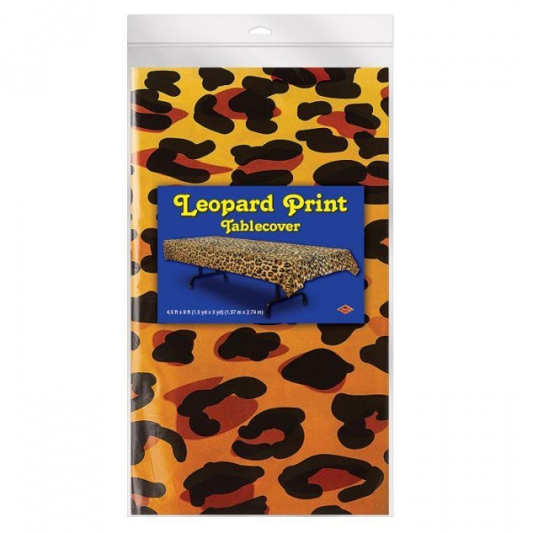 Leopard Skin Print Party Tablecloth - 2.75m X 1.37m