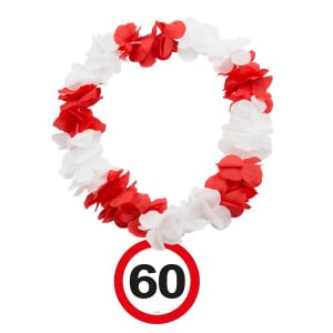 60th Birthday Traffic Sign Flower Lei