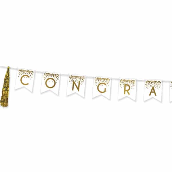 Congratulations Letter Pennant Flag Banner - 4m