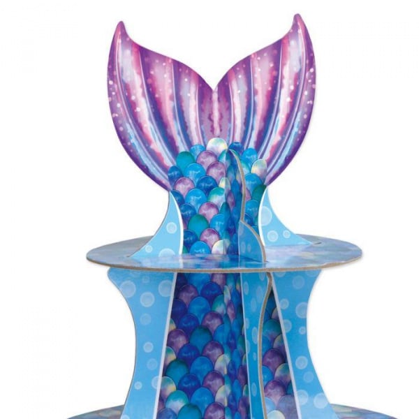 Mermaid Tail Card Cupcake stand - 40.5cm