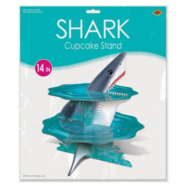 Shark Attack Card Cupcake stand - 35.5cm