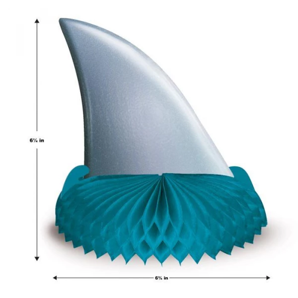 3 X Shark Fin Mini Table Decorations - 17cm