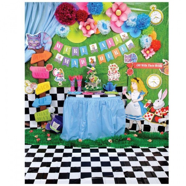 12 x Alice In Wonderland Character Cut-out Decorations