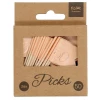 36 x Elegant Lush Blush "Happy 50th" pink & rose gold Party Pick Cocktail Sticks - 6.5cm