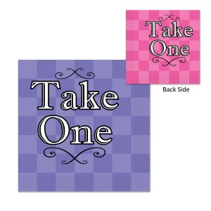 16 x Alice In Wonderland "Take One" Party Napkins - 33cm