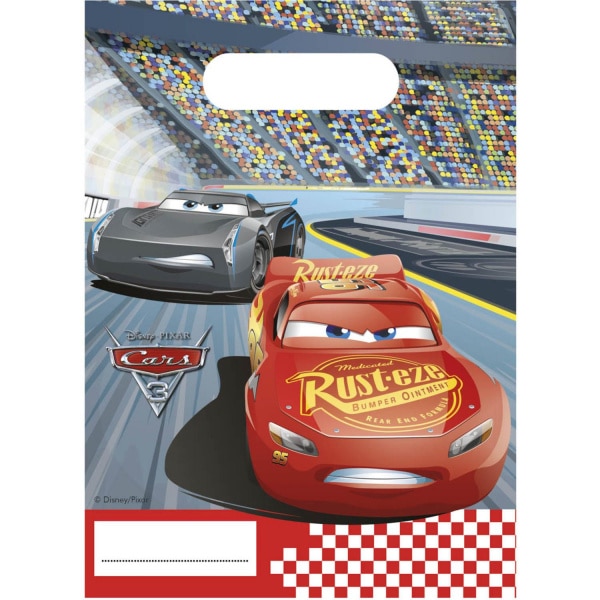 6 x Disney's Cars 3 McQueen Party Loot Bags