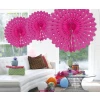 Bright Pink Honeycomb Hanging Fan Decoration - 45cm