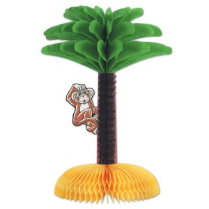 Palm Tree Luau 3-D Honeycomb Decoration - 33cm