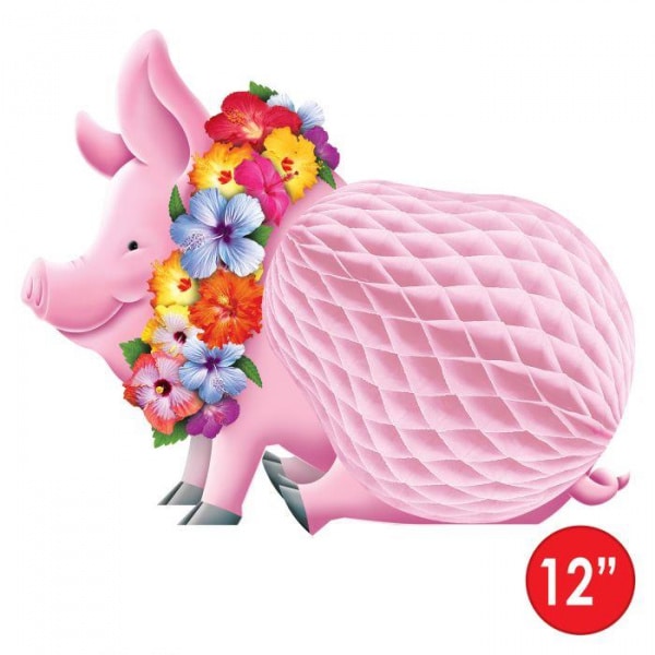 Happy Pig Honeycomb Decoration - 30.5cm