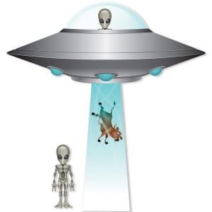 Jumbo Flying Saucer Cut-out Decoration - 99cm