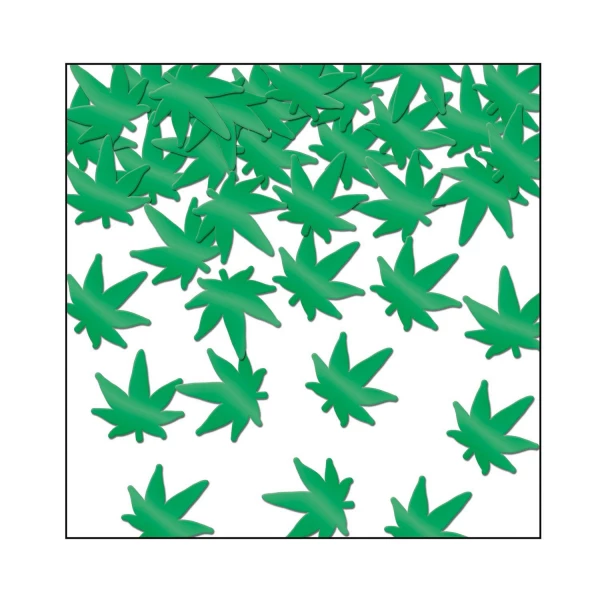 Hemp Weed Metallic Table Confetti - 28G