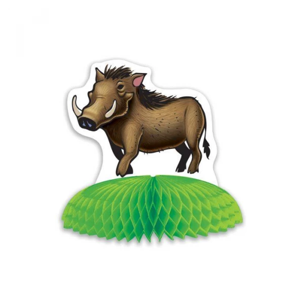 8 X Safari Animal Mini Table Decorations - 7.5cm -14cm