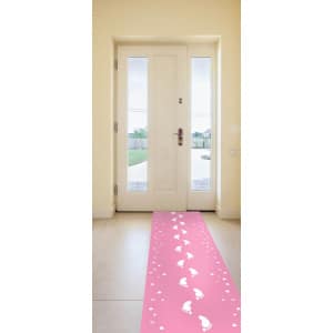 Pink Baby Footsteps Floor Runner - 2.5m