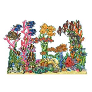 Large Coral Reef Seascape Party Decoration - 94cm
