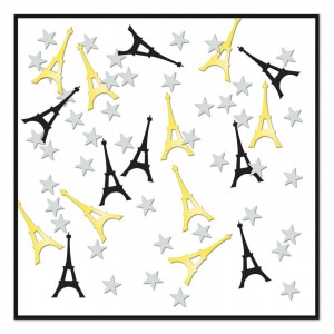 Eiffel Tower Metallic Table Confetti - 28G