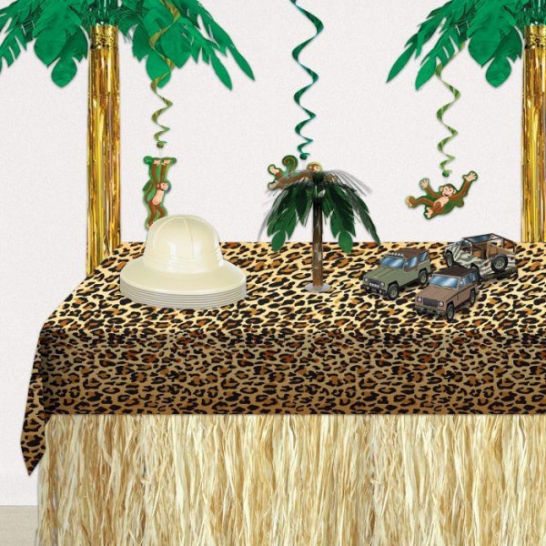 Leopard Skin Print Party Tablecloth - 2.75m X 1.37m