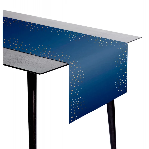 Happy Birthday Table Runner Elegant True Blue - 1.83m