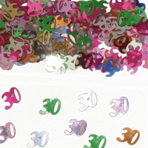 30th Birthday Multicoloured Metallic Table Confetti - 14G