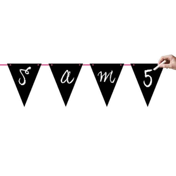 Writable Chalkboard Party Flag Banner - 6m