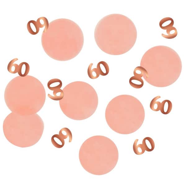 60th Celebration Elegant Lush Blush Table Confetti - 25g