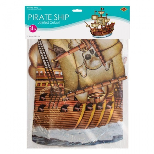 Large Pirate Ship Card Cut-out Party Decoration - 78cm