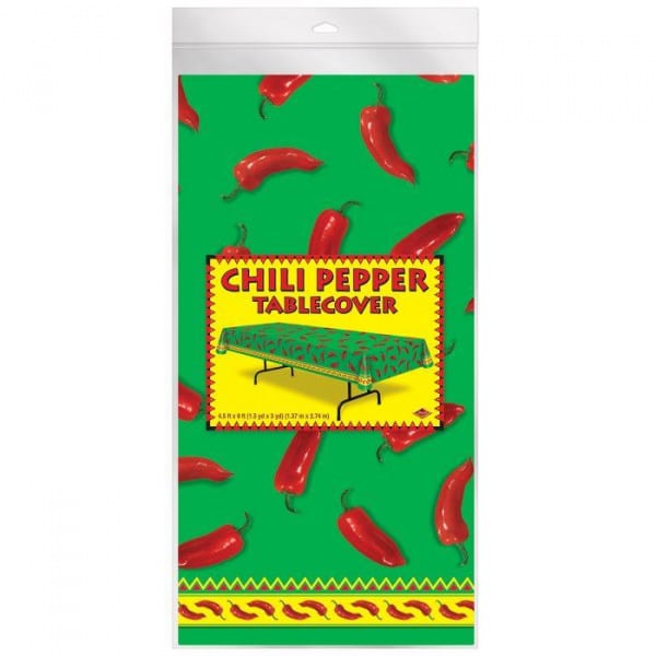 Fiesta Mexican Chilli Pepper Party Tablecloth - 2.75m X 1.37m