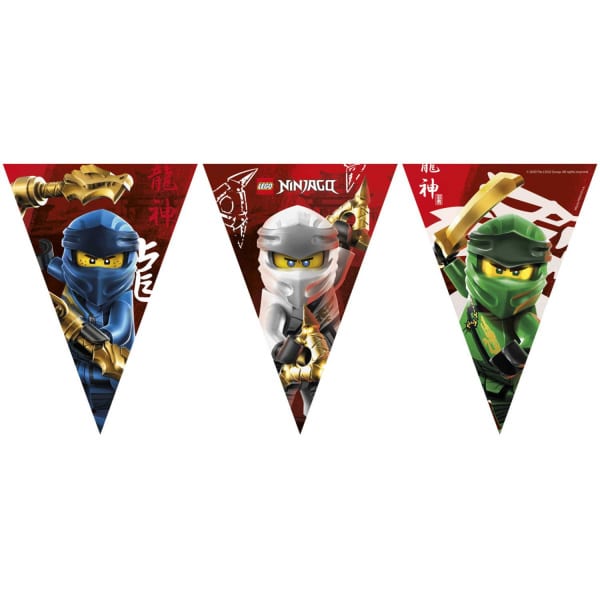 Licensed Lego Ninjago Compostable Party Flag Banner - 2.3m