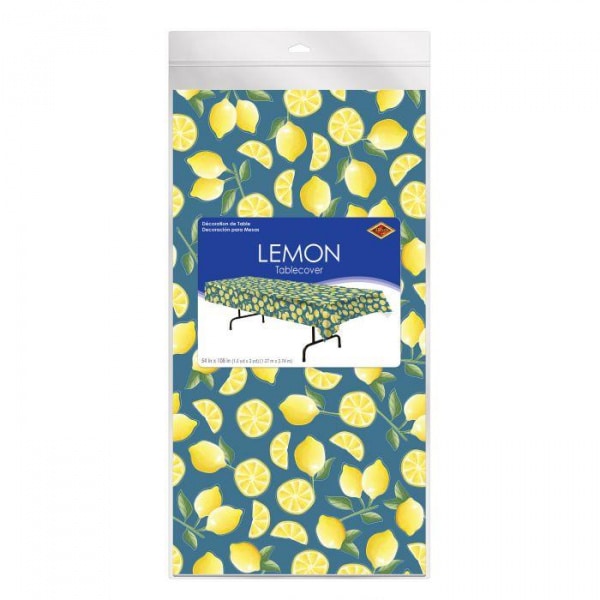 Lemon Fruits Summer Party Tablecloth - 2.75m X 1.37m