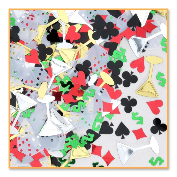 Casino Night Metallic Table Confetti - 28G