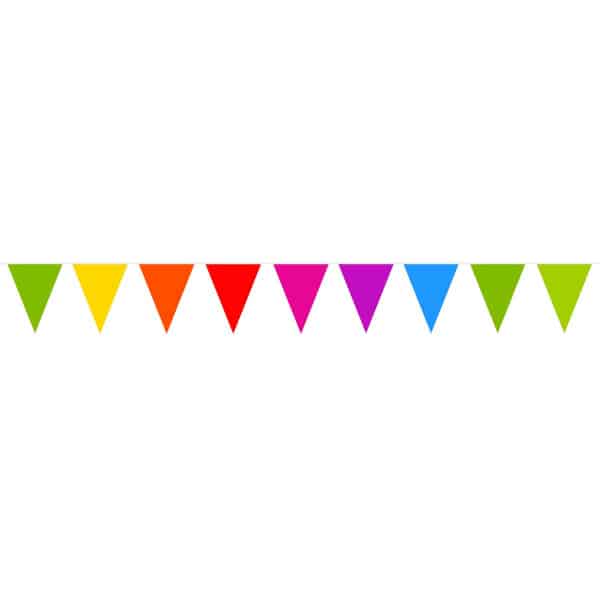 Giant Sized Multicoloured Flag Bunting - 10m