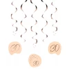 5 x Happy 30th Birthday Elegant Lush Blush Party Whirl Hangers - 75cm