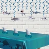 3 X Shark Fin Mini Table Decorations - 17cm