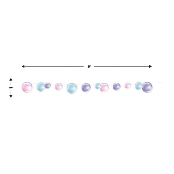 Pretty Bubbles Hanging Party Streamer Banner - 244cm