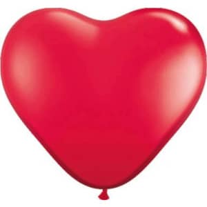 8 x White Heart Shaped Balloons - 30cm