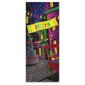 Mexican Fiesta Colourful Door Cover - 76cm X 1.83M
