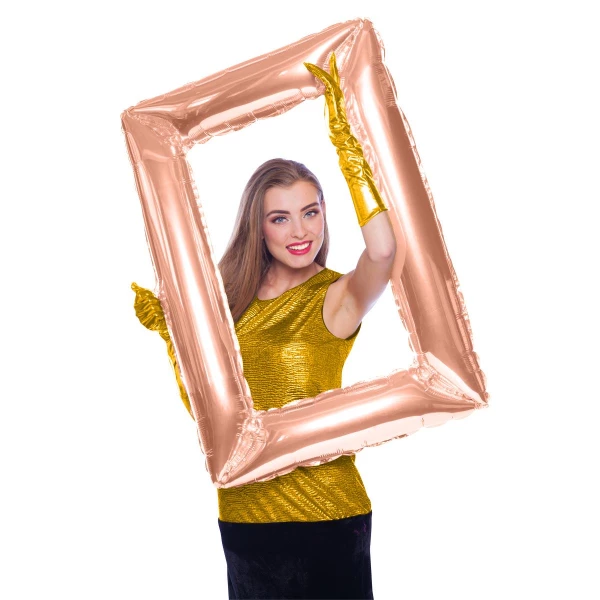 XL Rose Gold Photo Frame Foil Balloon - 85 x 60cm