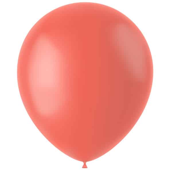100 x Cantaloupe Orange Deluxe Matt Party Balloons - 33cm