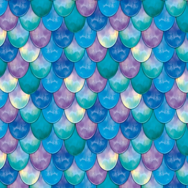 Mermaid Scales Under The Sea Party Tablecloth - 2.75m X 1.37m